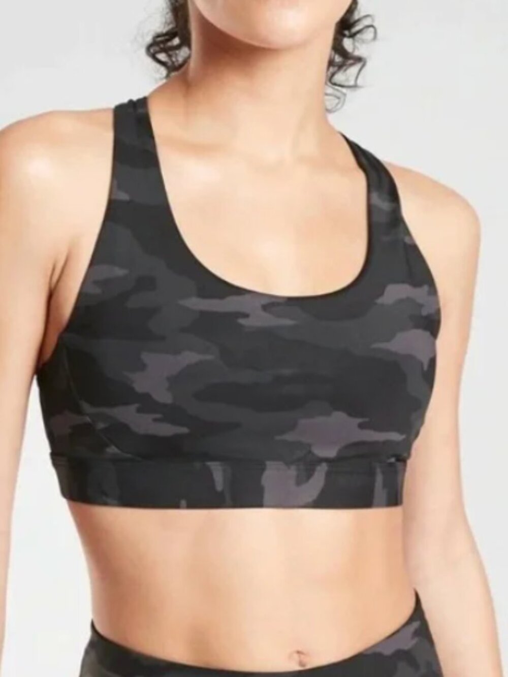 Athleta Black Camo Sports Bra - Size XS
